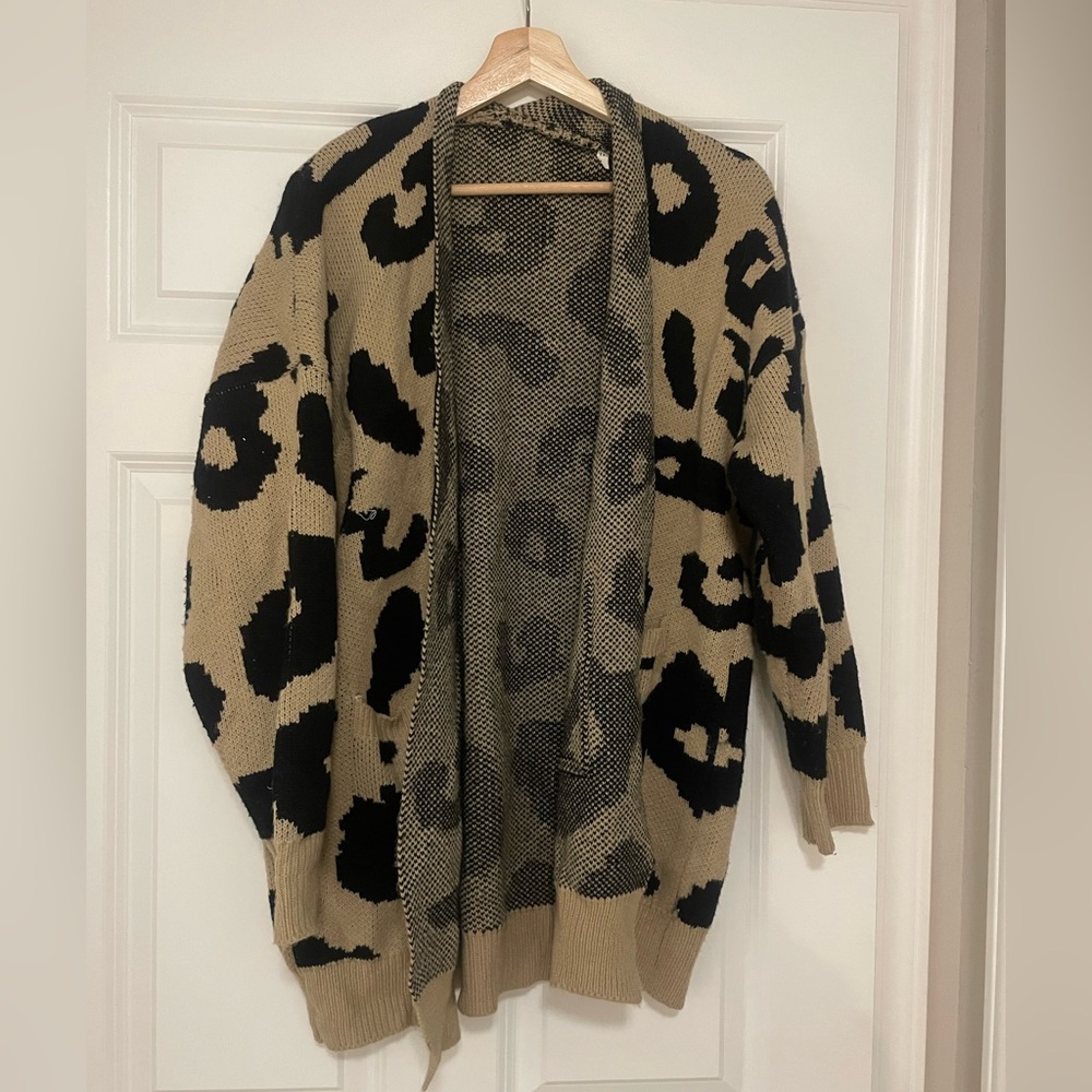 Cheetah Print Cardigan